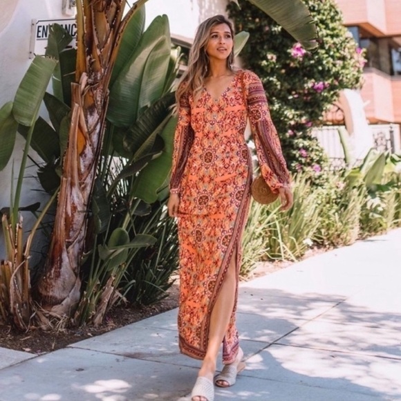 Farm Rio for Anthropologie Clarabella Maxi Floral Dress 🌻 XS - Picture 4 of 16